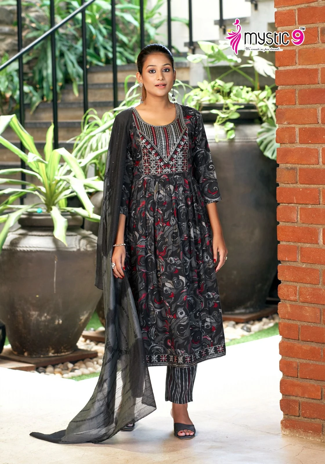 Mystic 9 Sara Vol 8 Rayon Capsule Foil Print Wholesale Readymade Salwar Suit Catalog — Wholesale Readymade Suit, MPA wholesale from Surat - Gallery Image 8